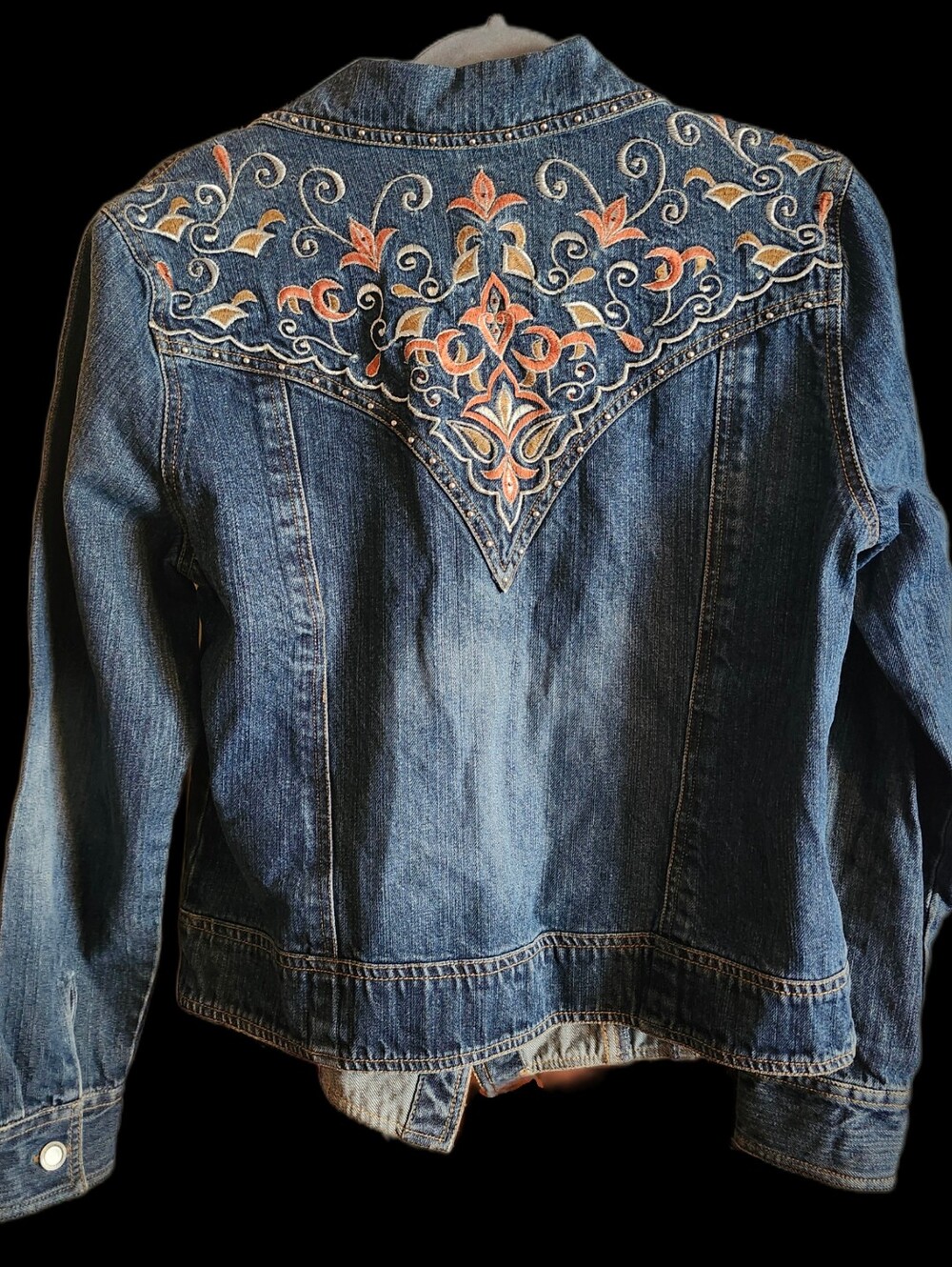 Gordan James Embroidered & Embellished Denim Jacket 100% COTTON - Picture 3 of 4